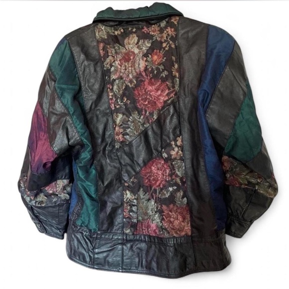 Unique, patchwork leather Jacket - Picture 4 of 5